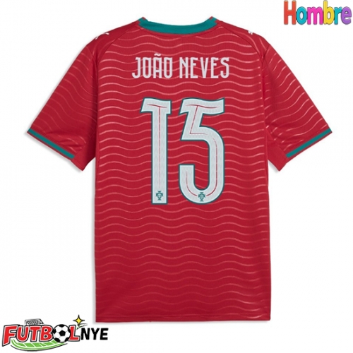 Camiseta Portugal Joao Neves #15 Primera Equipación Mundial 2026 manga corta